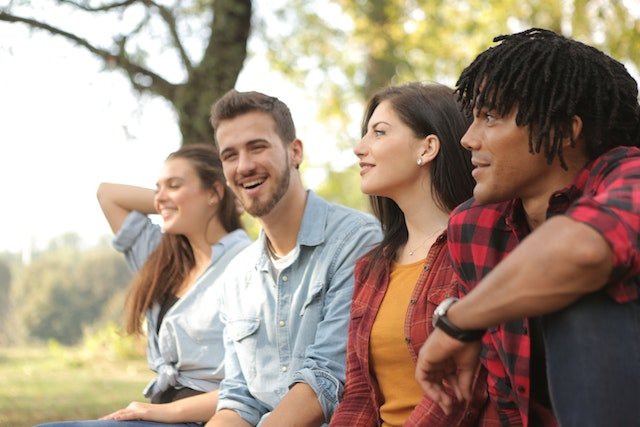 people sitting in a park