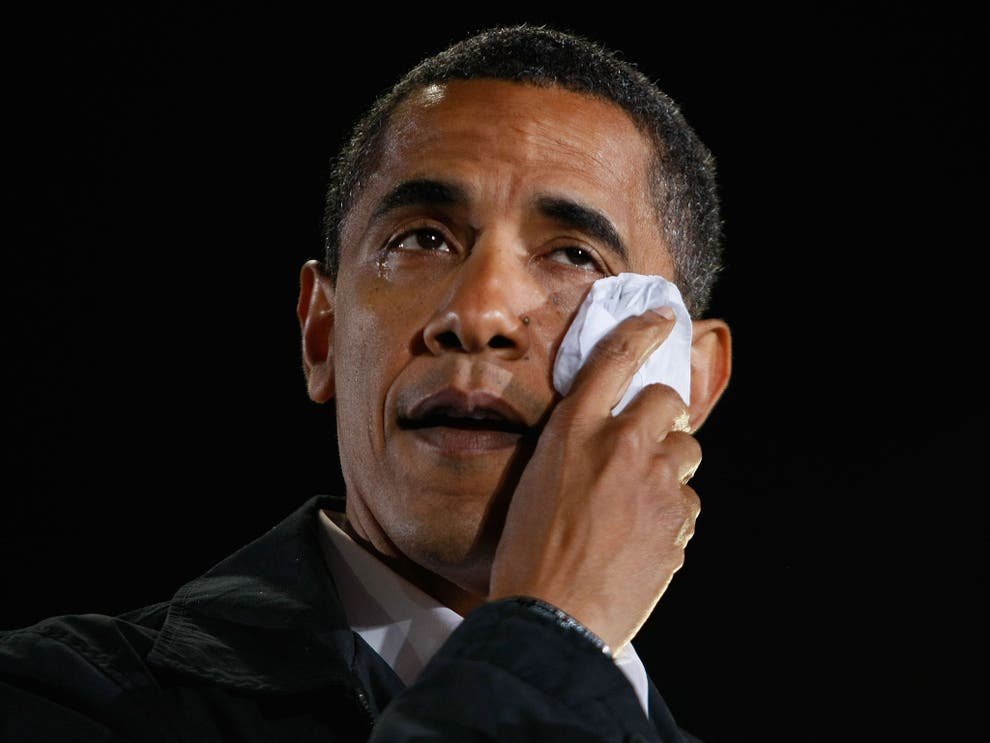 Obama crying desptite his masculinity