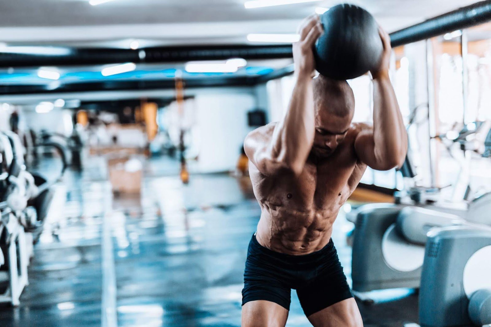man doing workouts