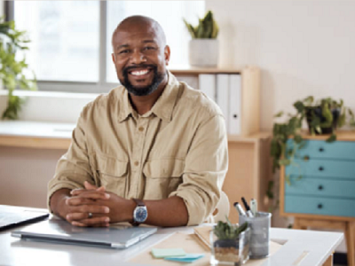 middle-aged african man avoiding certain foods